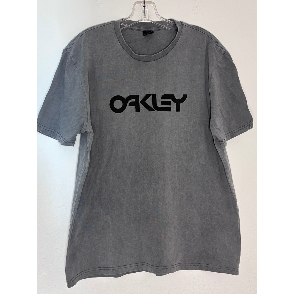 Oakley Mens Logo Graphic T-Shirt Faded Grey Regular Fit XL CA35460 RN96548